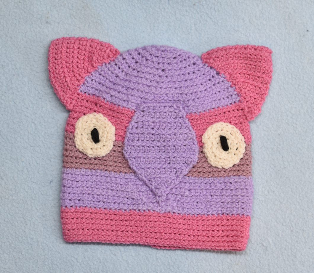 B. Wombat Beanie, hat   100% wool Baby 6 - 12mths:   Pink , Lilac, soft  Rose