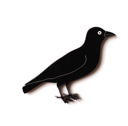 Crow  Brooch By Martini Slippers.