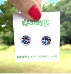 Emu  Studs  Made in Australia from recycled Acrylic, Smyle Designs  Due 7th march