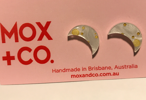 Moon studs by Mox + Co