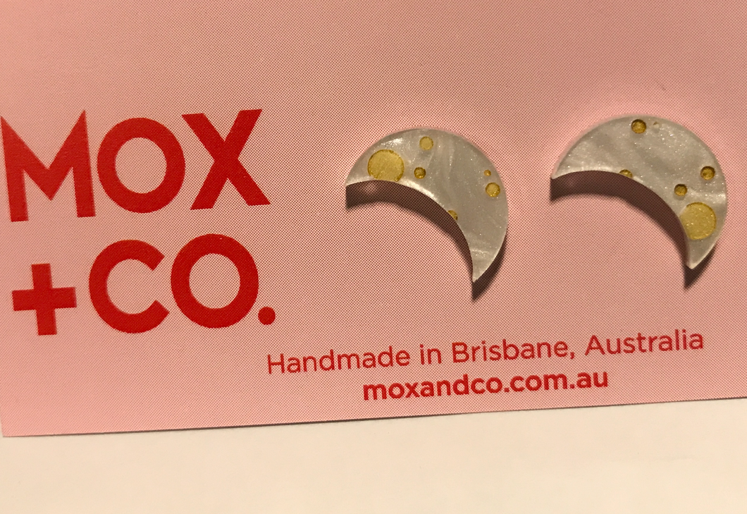 Moon studs by Mox + Co