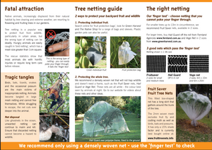 Free with calendar, just order.  1 per calendar. Wildlife friendly Netting