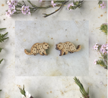 Load image into Gallery viewer, Quoll spotted Huon pine Wood  17 mm studs By Dianna