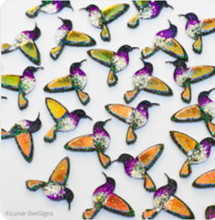 Load image into Gallery viewer, Henry Black chinned Hummingbird - Special Edition  + Hoops,  Lunar Deesigns  COMING SOON