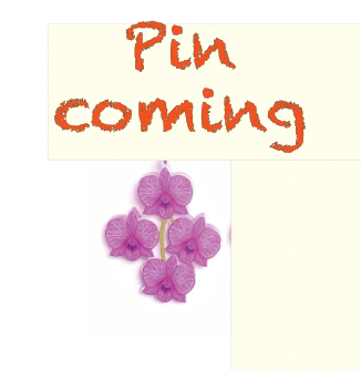 Cooktown Orchid PIN made  in Australia from recycled Acrylic,  by Smyle Designs COMING late october