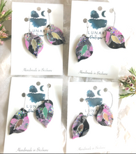 Load image into Gallery viewer, Mel Rose Marble Glitter Robin HOOPS -   By Lunar Deesigns