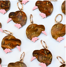 Load image into Gallery viewer, Kourtney the Kiwi - Pendant with Parrot clip   By Lunar Deesigns