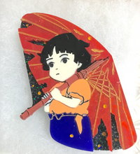 Load image into Gallery viewer, Daisy Jean Brooch's From Dianna's collection  Girl with Umbrella