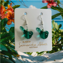 Load image into Gallery viewer, Glass, Green Earrings By Sam Abbott Glass Jewellery . More due early June