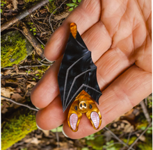 Load image into Gallery viewer, Eastern Long Eared Micro Bat Acrylic Brooch  By Oh Pluto made in Australia