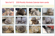 Load image into Gallery viewer, 2027 Calendar Set of 12  Quality Blank wombat photo card with envelope 15% off deal