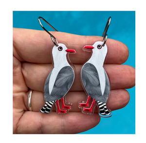 SeaGull   Earrings by  in Australia from recycled Acrylic, Smyle Designs