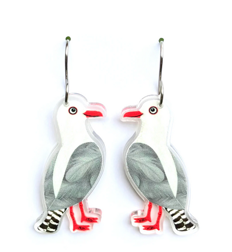 SeaGull   Earrings by  in Australia from recycled Acrylic, Smyle Designs