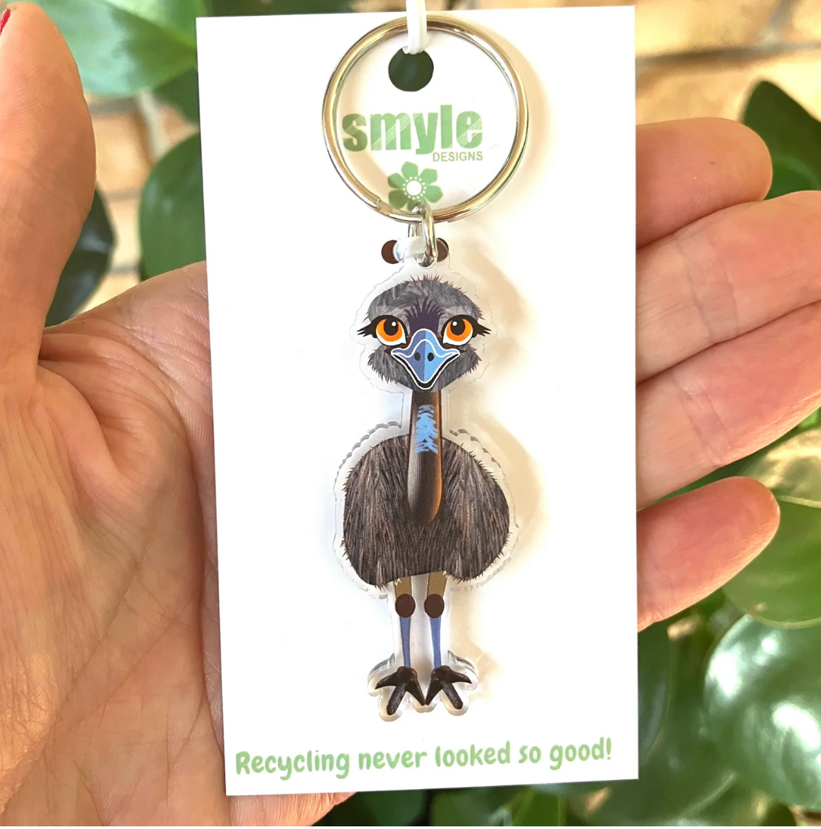 Emu KEYRING Made in Australia from recycled Acrylic, Smyle Designs ...