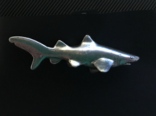 Load image into Gallery viewer, Shark Grey Nurse Brooch Pewter  Antique Silver Plated:Peek - a Boo