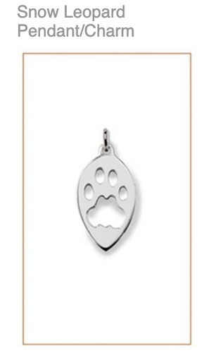 WW. Snow Leopard Footprint Pendant/Charm, CUSTOM ORDER  ABOUT  2 WEEKS, Bushprints Jewllery