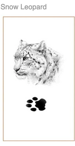 Snow Leopard Footprint Necklace, CUSTOM ORDER  ABOUT  2 WEEKS, Bushprints Jewllery