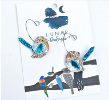 Load image into Gallery viewer, Resin Birds: Sophie the Superb Fairy Wren - HOOPS  By  Lunar Deesigns.