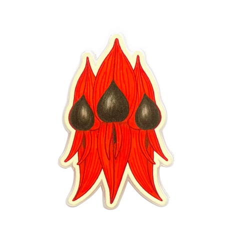 Sturt's Desert Pea PIN made  in Australia from recycled Acrylic,  by Smyle Designs