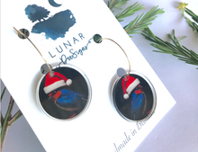 Load image into Gallery viewer, Welcome Swallow Christmas Digital photographic art HOOPS,  Lunar Deesigns