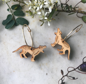 Tasmanian Tiger/ Thylacine  HUON PINE  24 mm  HOOPS  By Dianna