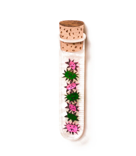Test Tube brooch - Cute Virus By Martini Slippers