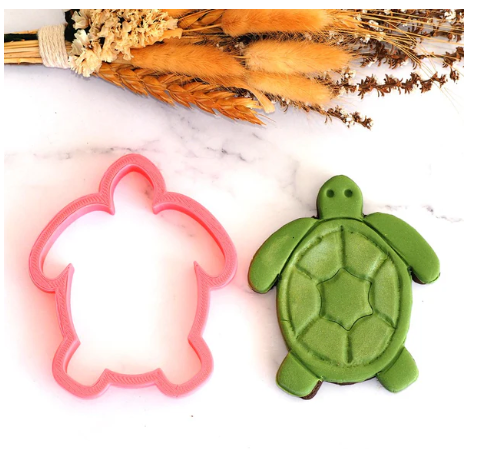 Turtle  Cookie cutter & Stamp set By Sweet Themes  9.7 cm Made in Australia.