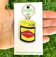 Load image into Gallery viewer, Vegemite Jar' KEY RING  made  in Australia from recycled Acrylic,  by Smyle Designs