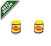 Load image into Gallery viewer, VegemiteJar Studs  Made in Australia from recycled Acrylic, Smyle Designs