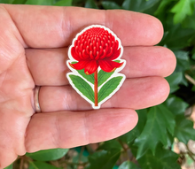 Load image into Gallery viewer, Waratah PIN  made  in Australia from recycled Acrylic,  by Smyle Designs