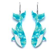 Load image into Gallery viewer, Whale Earrings  Made in Australia from recycled Acrylic, Smyle Designs