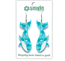 Load image into Gallery viewer, Whale Earrings  Made in Australia from recycled Acrylic, Smyle Designs
