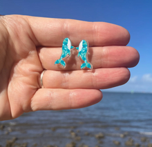 Load image into Gallery viewer, Whale Studs  Made in Australia from recycled Acrylic, Smyle Designs