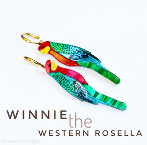 Rosella. Winnie the Western Rosella NEW - HOOPS,  Lunar Deesigns