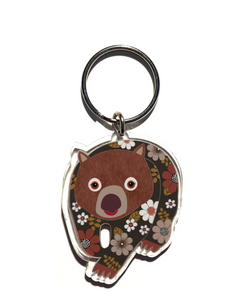 Wombat Keyring made in Australia of 100% recycled acrylic Smyle Designs