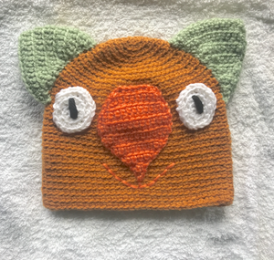 C 1-2. Wombat Beanie, hat  100% Wool Child: 1 - 2   yrs  Pumkin Orange sage