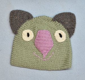 C 1-2. Wombat Beanie, hat  100% Wool Child: 1 - 2   yrs  Yellow sage (Copy)