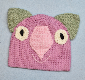 C 2 - 6 Wombat Beanie, hat  100% Wool Child 2  - 6 yrs : Pink pink sage