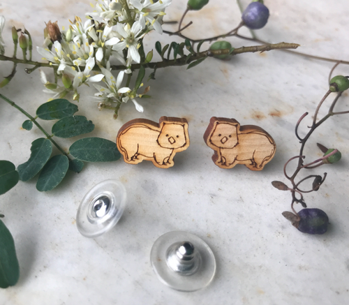 Wombats EUCALYPTUS  wood 16 mm studs By Dianna