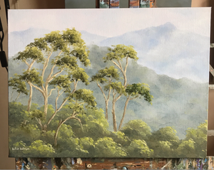 Blue Mountains  Oil by Kathie Bateman Includes Aust shipping