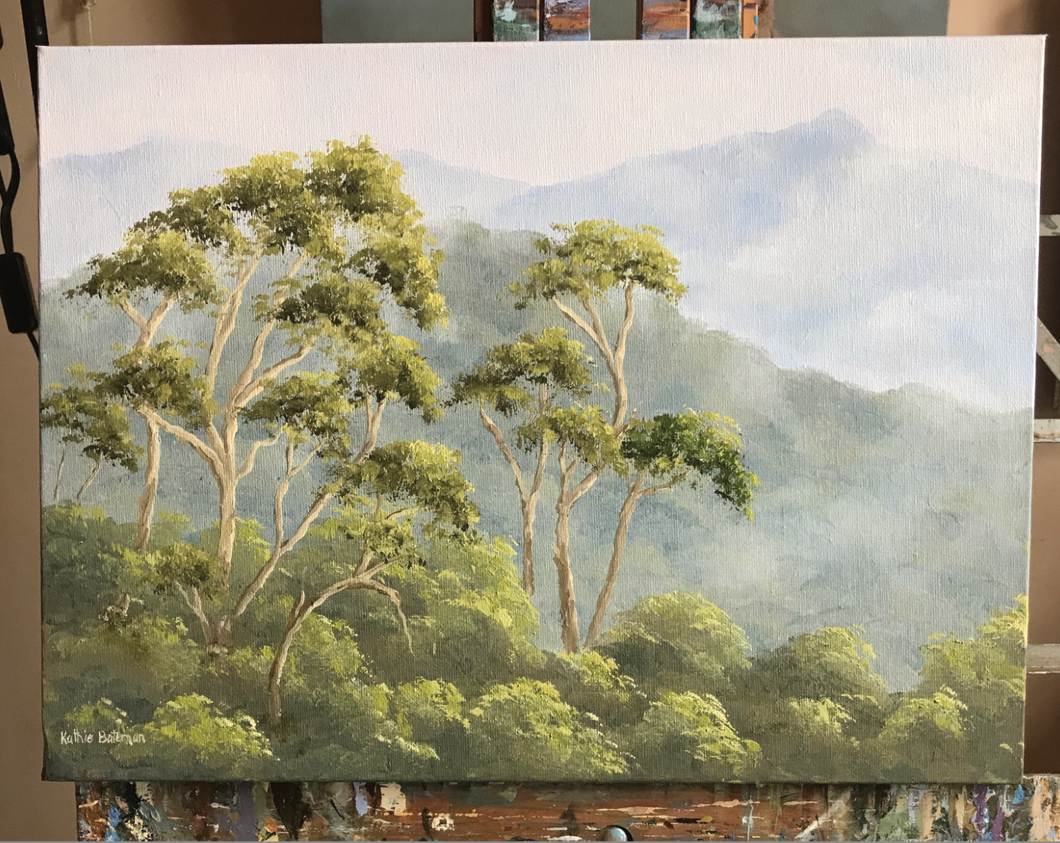 Blue Mountains  Oil by Kathie Bateman Includes Aust shipping