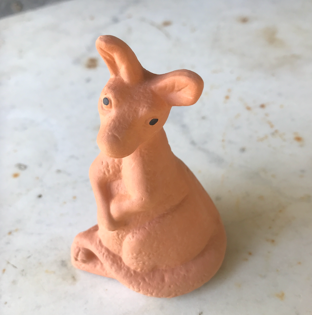Kangaroo Fired Clay statue, paint with acrylic's however you like.