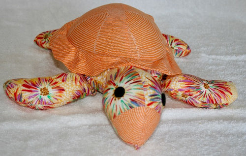 Coral  Sea Turtle Plushy toy : Aboriginal fabric : suitable under 3 yrs