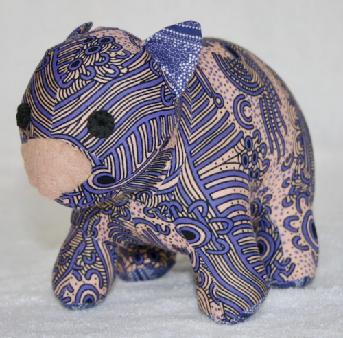 Curley Wombat toy Plushy made in Australia Suitable for under 3 yrs
