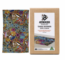 Load image into Gallery viewer, Justin Butler  Aboriginal design Table Runner, made in Australia