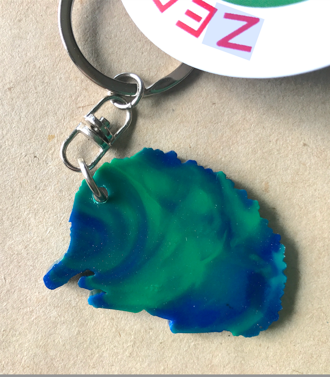 Echidna Key Ring Mother Mother Earth Green Made from Drink bottle lids ...