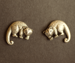 Possum Pewter Cufflinks Antique copper Plated: Peek -a- Boo