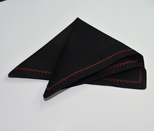 z Pocket Chief Black Red contrast stitching    By Rocklilywombats