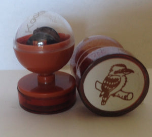 Kookaburra double-sided self-inking stamp Brown Ink