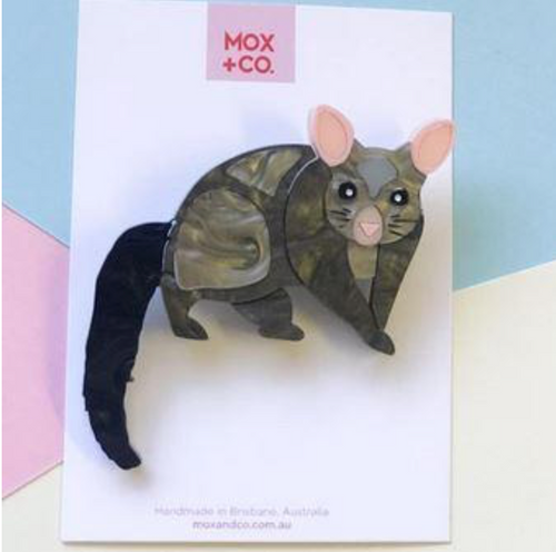 Brushtail Possum Brooch  by Mox + co